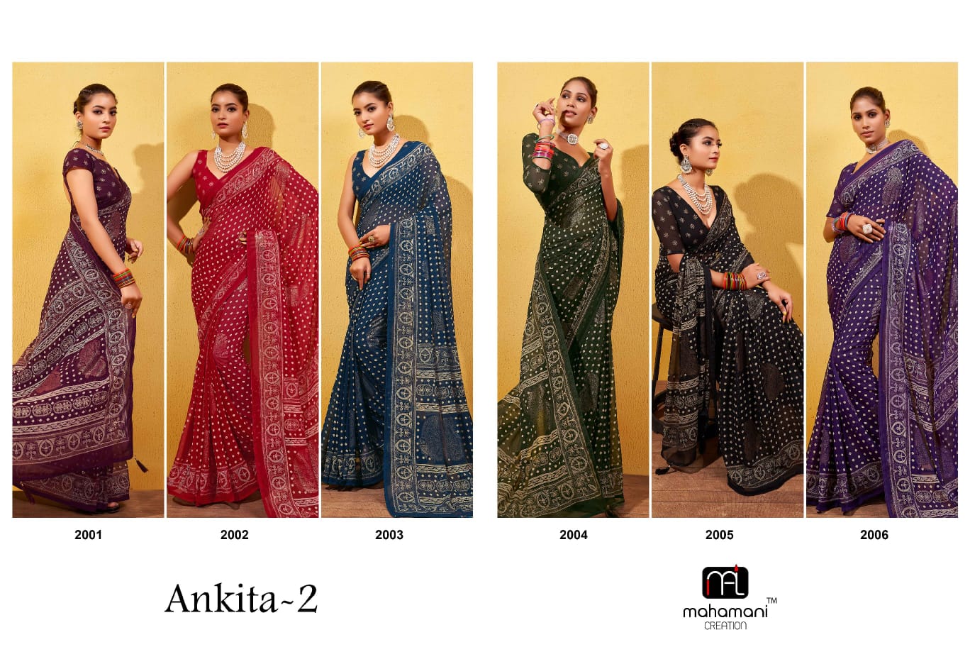 Ankita Vol 2 By Mahamani Creation Heavy Georgette Designer Saree Manufacturers